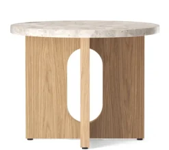 Androgyne sidebord, base i eik