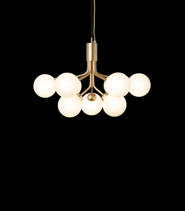 Apiales 9, brushed brass/opal