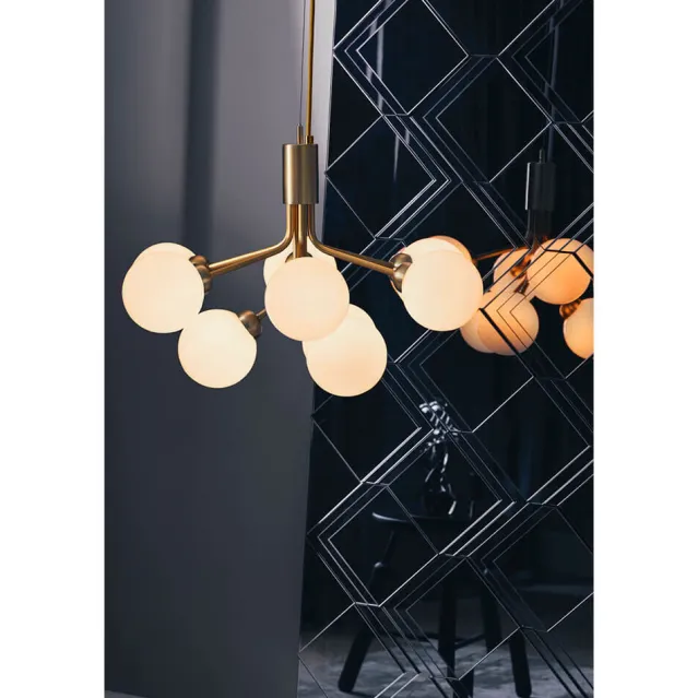 Apiales 9, brushed brass/opal