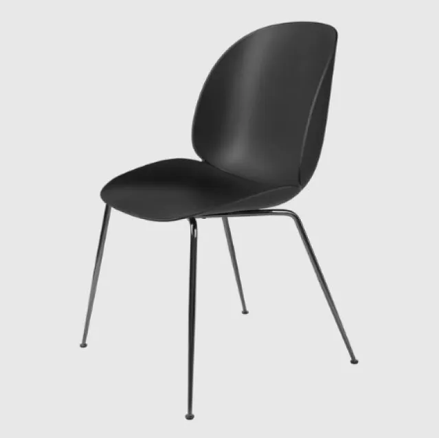 Beetle Dining Chair – Sort krom