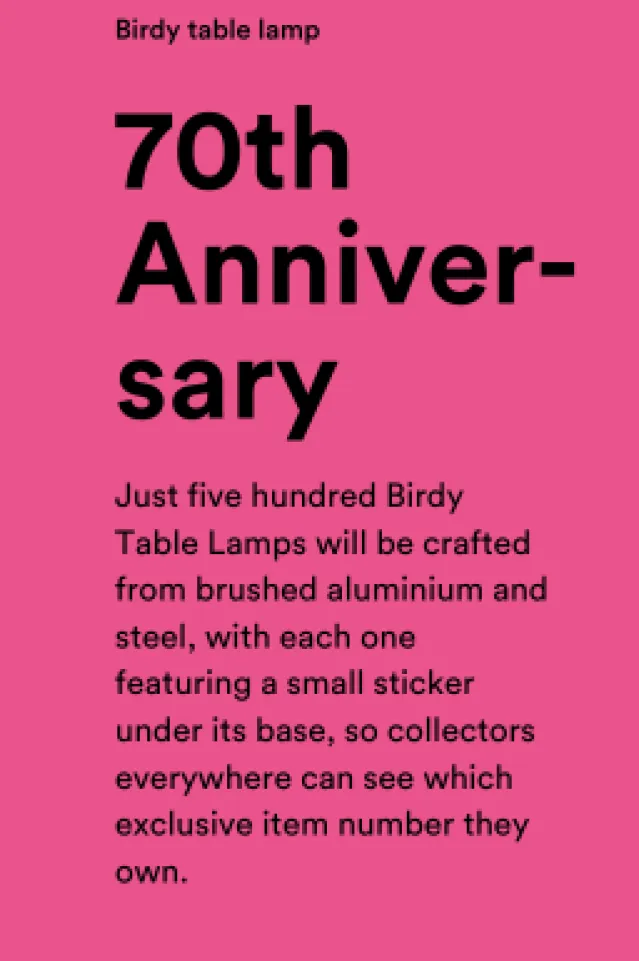 Birdy Bordlampe Anniversary
