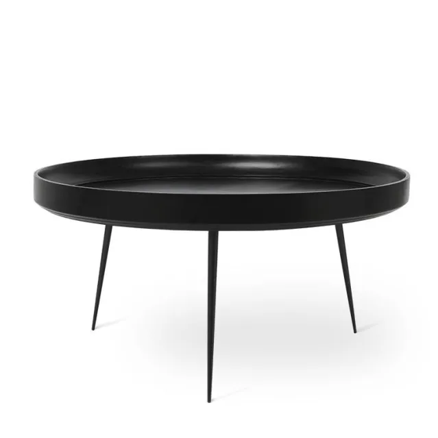 Bowl Table – Black Stained Mango Wood XL