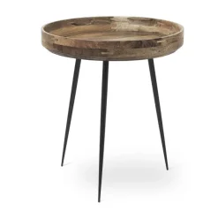 Bowl Table – Natural Lacquered Mango Wood M