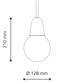 Bulb Fiction pendel matt hvit