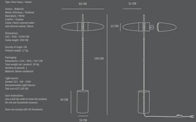 Bull Floor Lamp -Utstilling