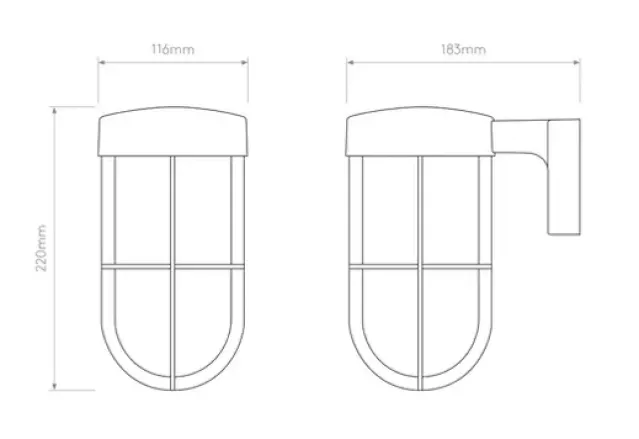 Cabin wall frosted antique brass