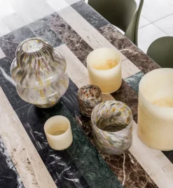 Calore telysholder – Gul, 10cm