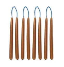 Dipped Candles, Amber – Set of 8