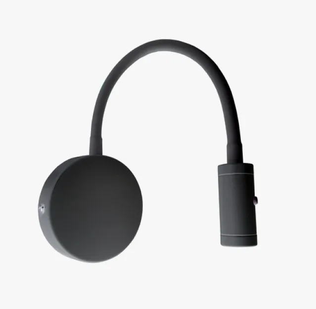 Flexi K1 vegg leselampe med dimmer -Sort / hvit