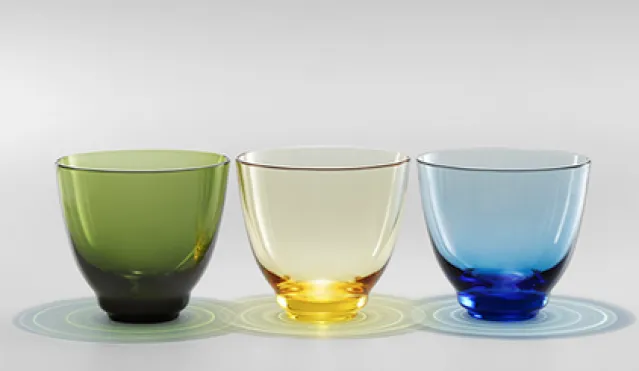 Flow vannglass olivengrønn