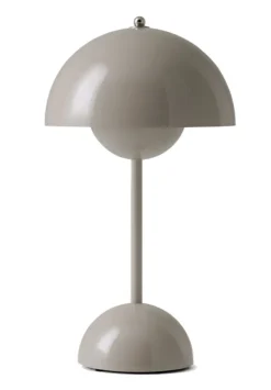 Flowerpot oppladbar bordlampe VP9, grey beige