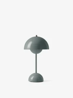 Flowerpot oppladbar bordlampe , stone blue