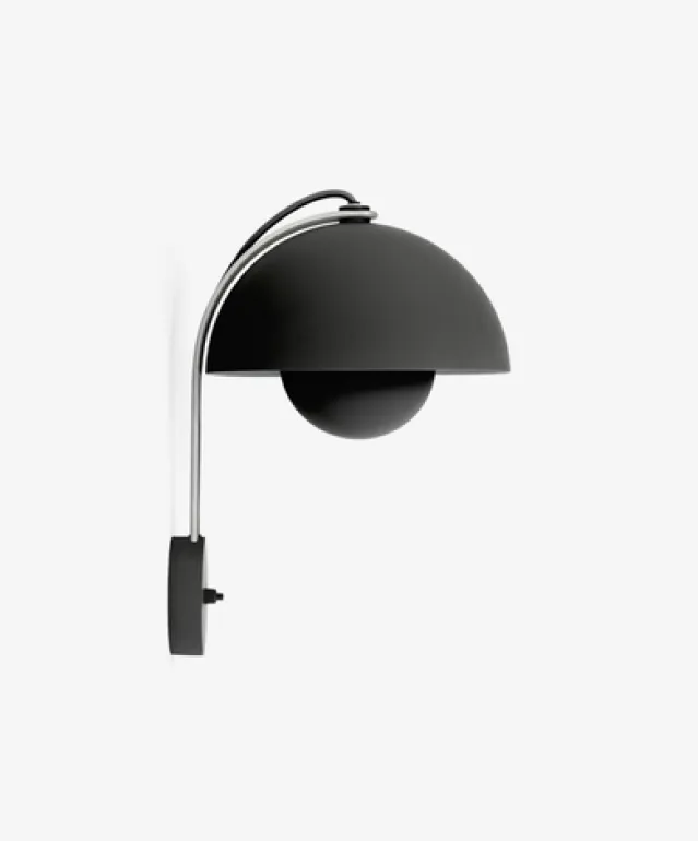 Flowerpot vegg VP8, Matt sort