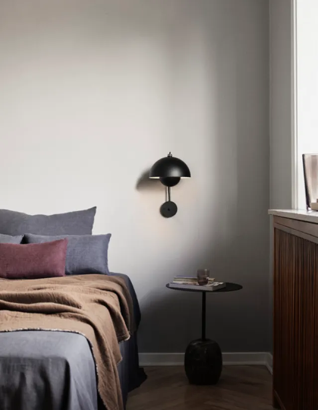 Flowerpot vegg VP8, Matt sort