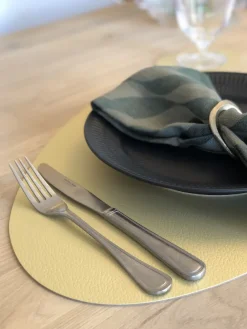 Gift set – 4 stk table mat + 4 stk glass mat gold