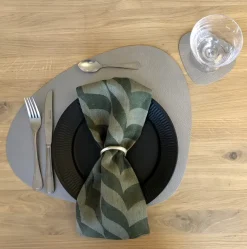 Gift set – 4 stk table mat + 4 stk glass mat silver