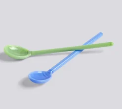 Glass-skjeer – 2 stk Lys blå og Grønn