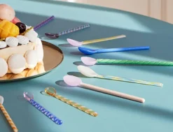 Glass-skjeer – 2 stk Lys blå og Grønn