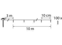 Kilau lyslenke Utendørs , Solcelle -10m