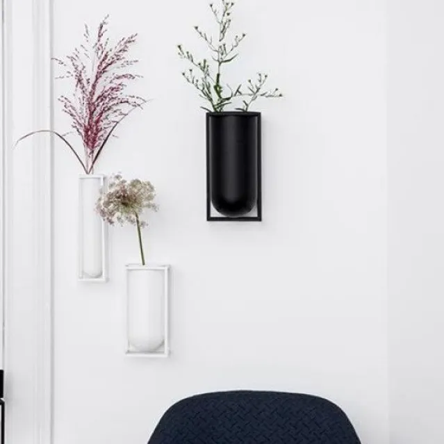 Kubus veggfester – sort 2 pk