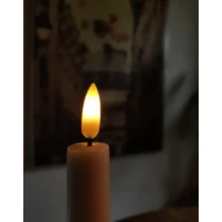 LED kronelys 2 pk – Hvit 20cm