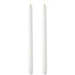 LED Kronelys 2pk – Hvit 35cm