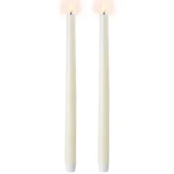 LED Kronelys 2pk – Hvit 35cm