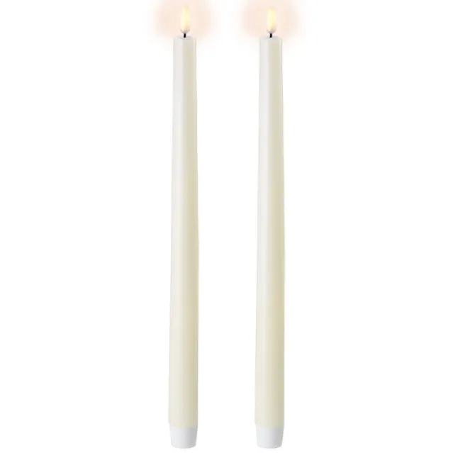 LED Kronelys 2pk – Hvit 35cm