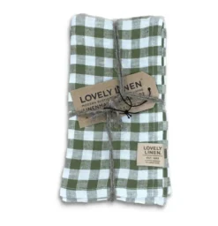 Linservietter, Misty 4pk Square Green