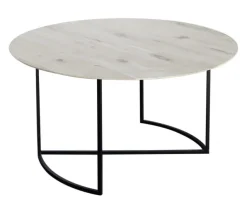 Ljå Coffee Table – White Oiled Ø55
