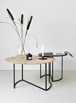 Ljå Coffee Table – White Oiled Ø55