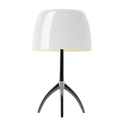 Lumiere bordlampe Grande hvit / sort crome