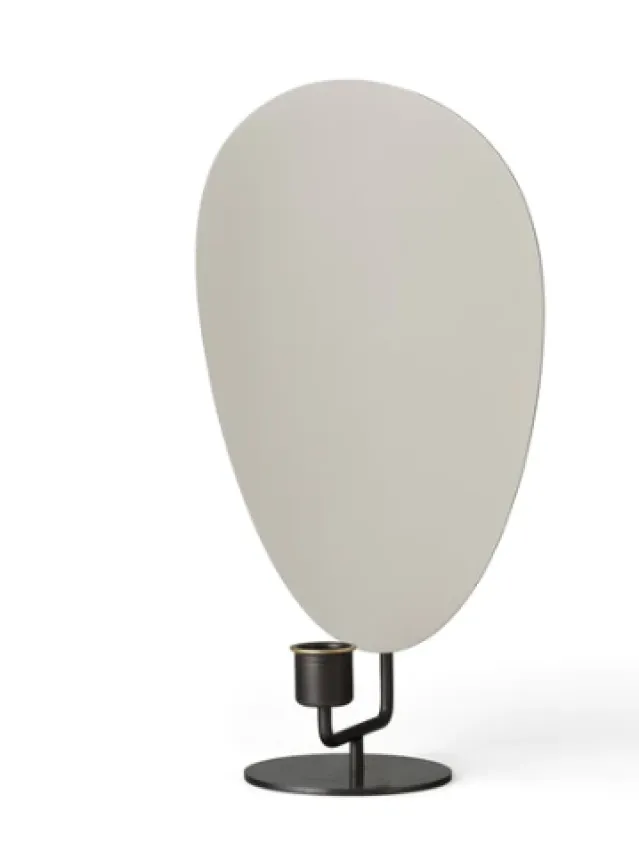 Lysestake Flambeau H30 bronzed brass/grey