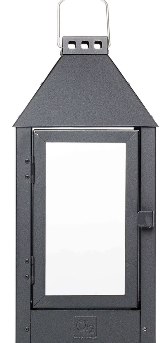 Lyslykt utendørs, Sort -Medium