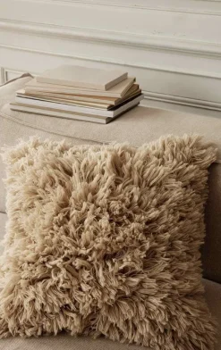 Meadow High Pile Cushion – Light Sand