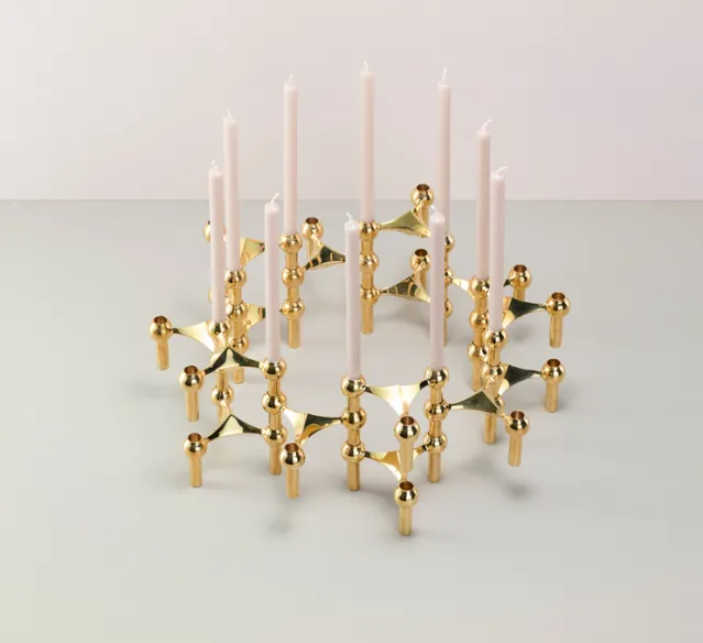Nagel Candle Holder – Brass 3pk