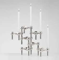 Nagel Candle Holder – Chrome 3pk