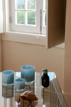 Nilla telysholder -Lysblå, 8cm