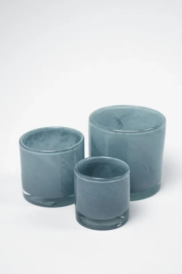 Nilla telysholder -Lysblå, 8cm