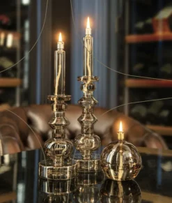 Oljelampe Candleholder – Large Champagne