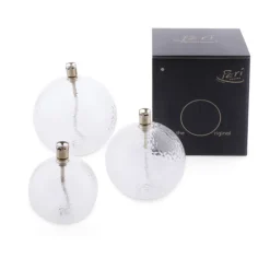 Oljelampe Rund -Hamret glass