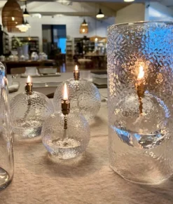 Oljelampe Windshelter- Hamret glass