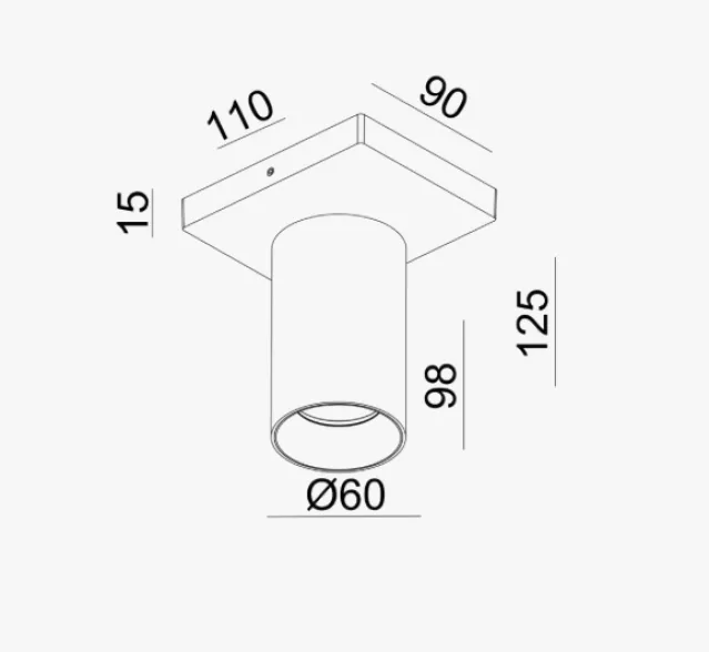 Oz K1 -Veggspot -Hvit