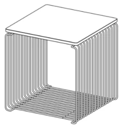Panton Wire -Marmortopp 34,8 cm