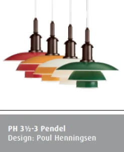 PH 3½-3 pendel – Hvit