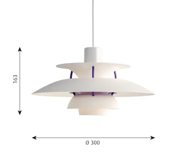 PH 5 pendel Mini – Monochrome white