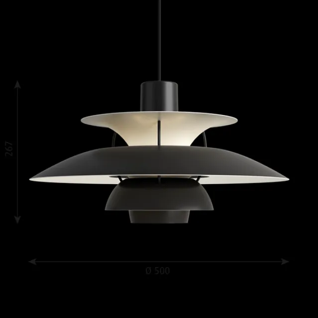 PH 5 pendel Monochrome black