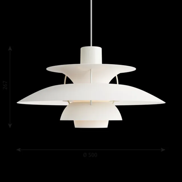 PH 5 pendel Monochrome white