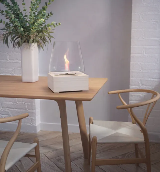 Poppy bordlykt – Hvitpatinert eik