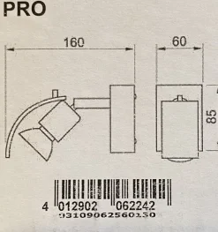 PRO Vegglampe – Matt messing